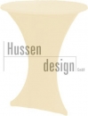 Stehtischhusse (Stretch) TRIO 3 Fuss, Farbe Creme